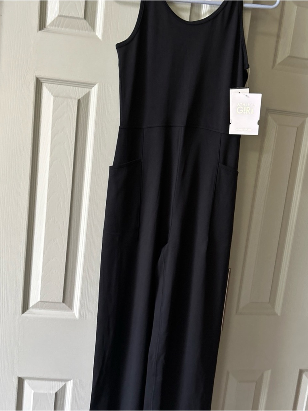 Athleta Girl Stash Your Treasures Black Jumpsuit Girl’s Size XL Sleeveless New.